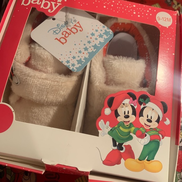 Disney Other - Disney Baby Minnie Mouse Christmas Shoes